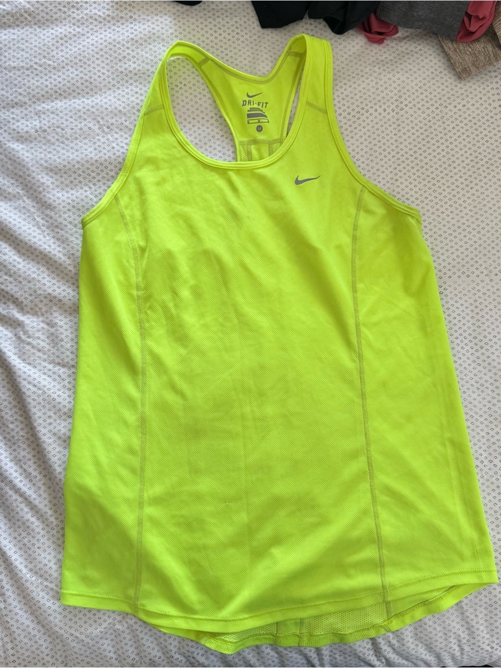 Nike Women's Dri-FIT Neon Yellow Racerback Tank